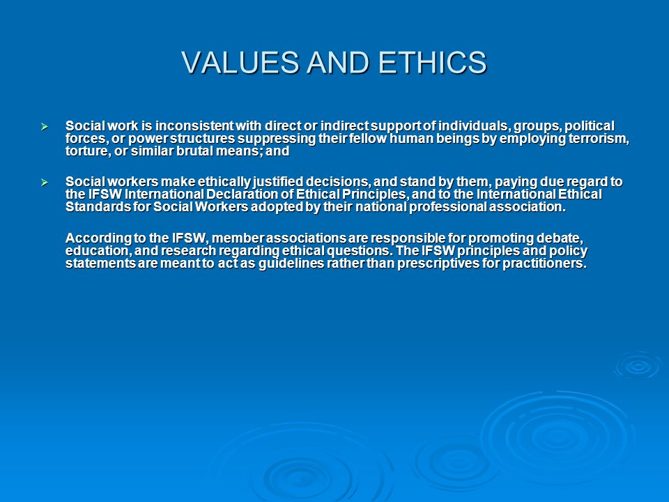 Ethics and moral values in professional